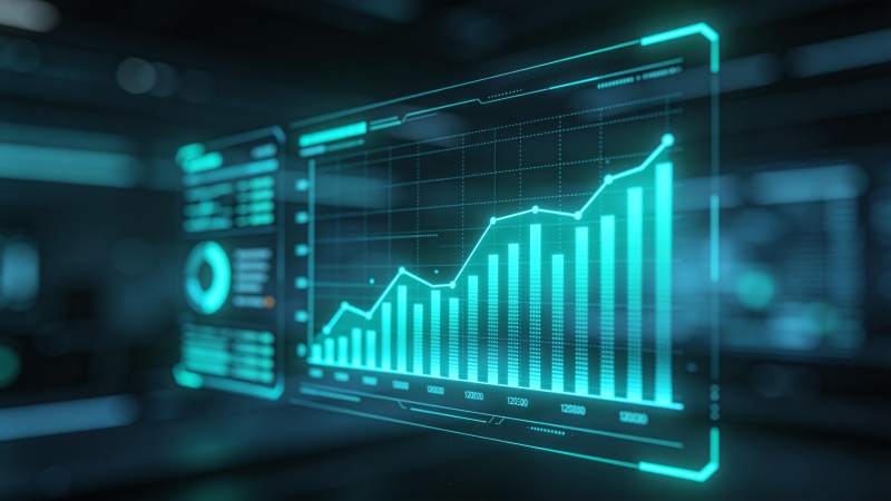 科技增长趋势图图片