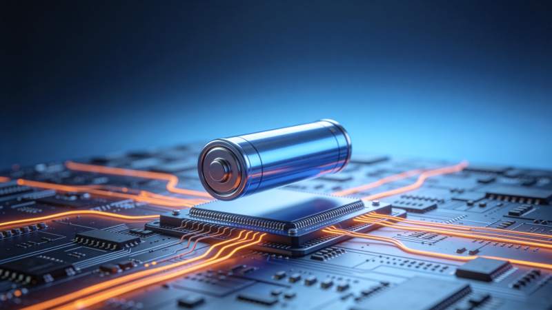电池芯片科技融合图片