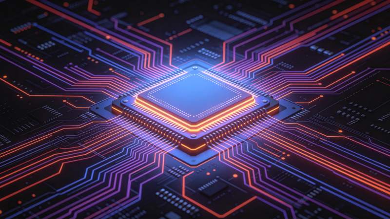 芯片电路光效图图片