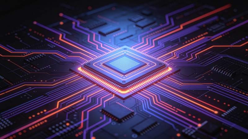 芯片电路光效图图片