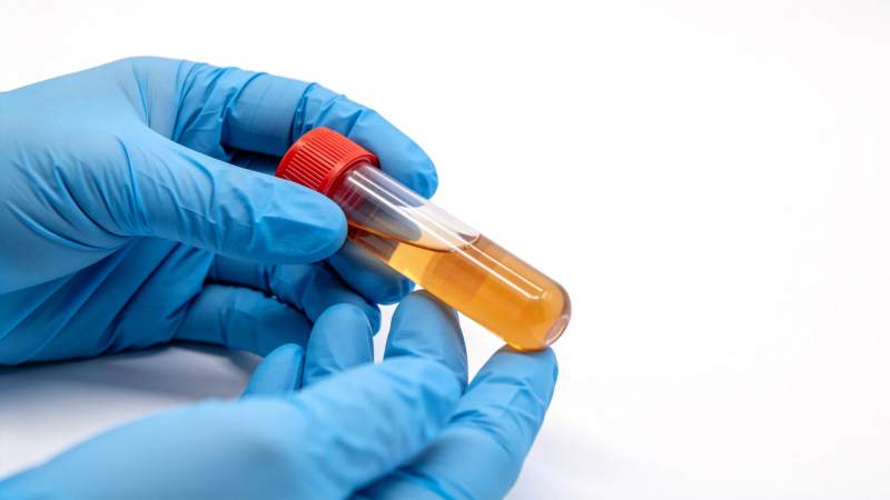 试管中的橙色液体图片