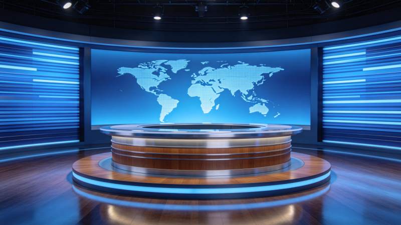 新闻演播室图片