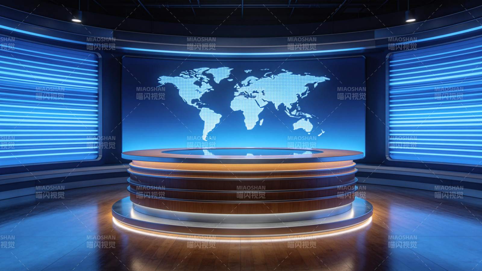 全球新闻演播室图片