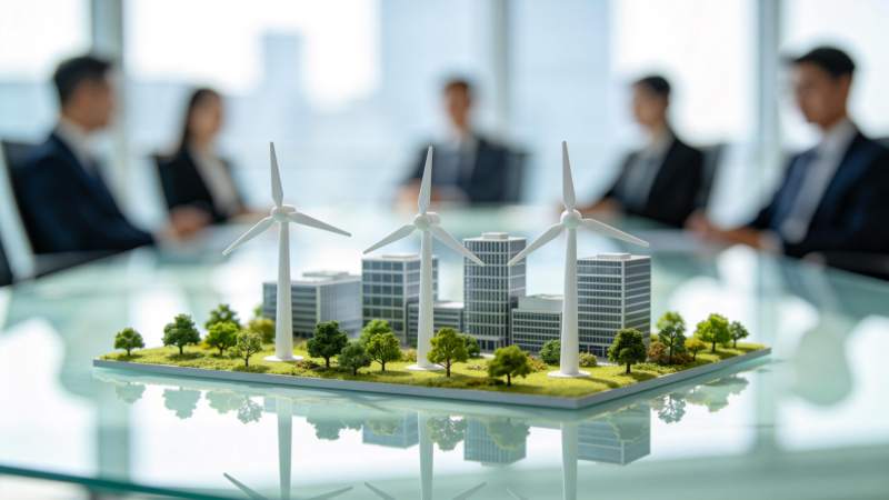 绿色能源城市模型图片