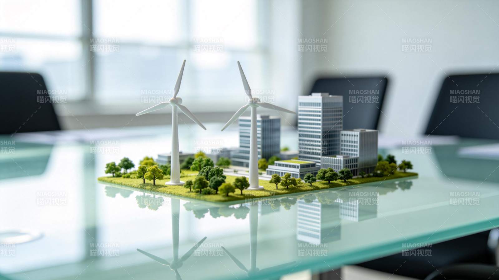 绿色城市模型展示图片