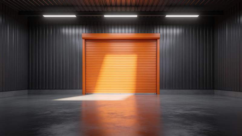 车库门光影交错图片