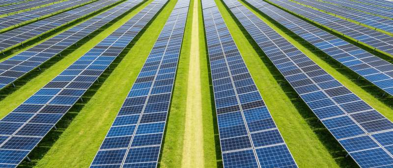 光伏电站绿意盎然图片