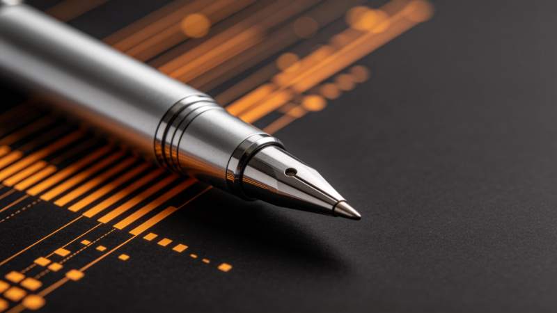 笔尖与数据图表图片