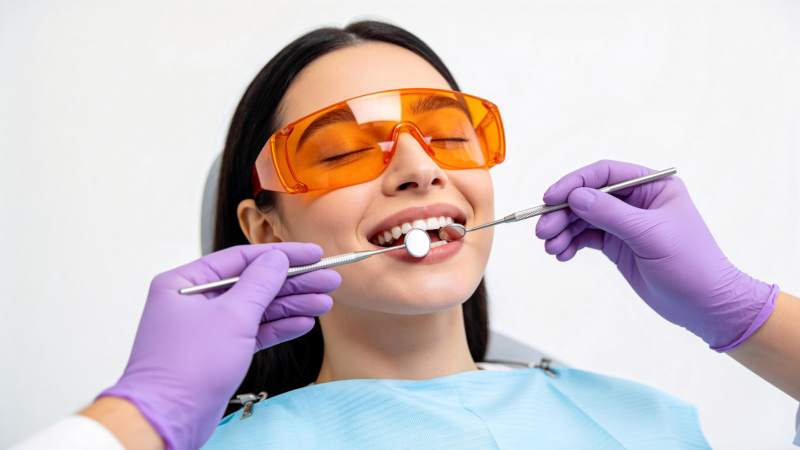 牙医检查牙齿图片