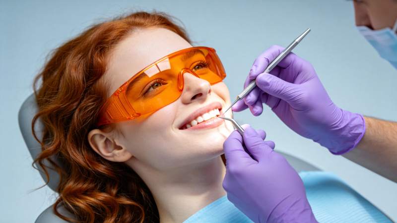 牙科检查 笑容灿烂图片