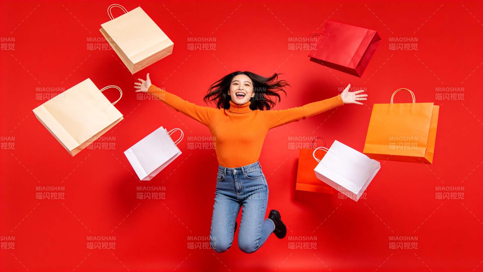 购物狂喜瞬间图片