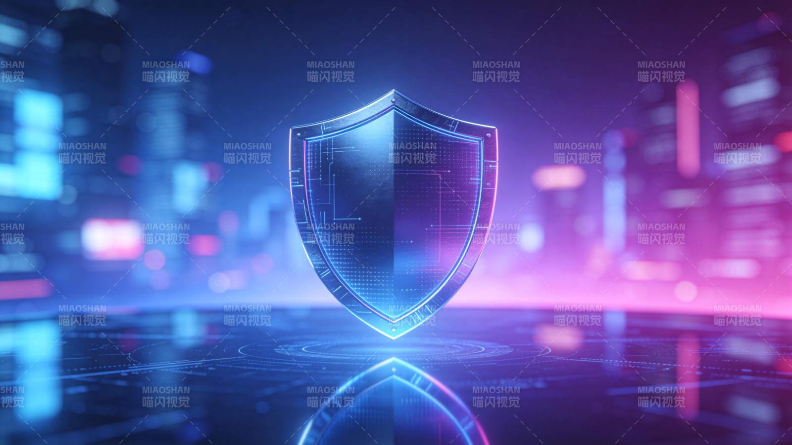 数字盾牌守护未来图片