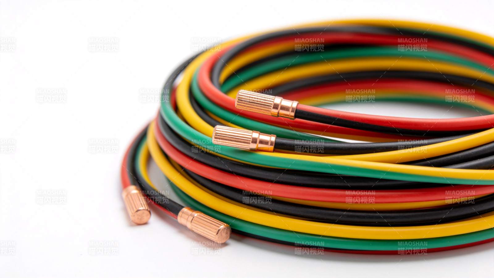彩色电线卷绕图图片