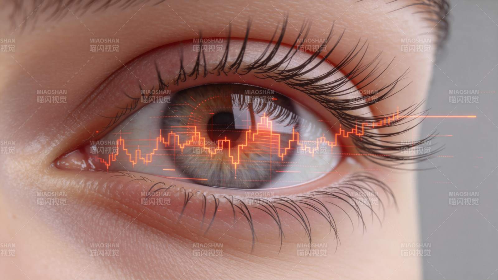 眼眸中的数据流图片