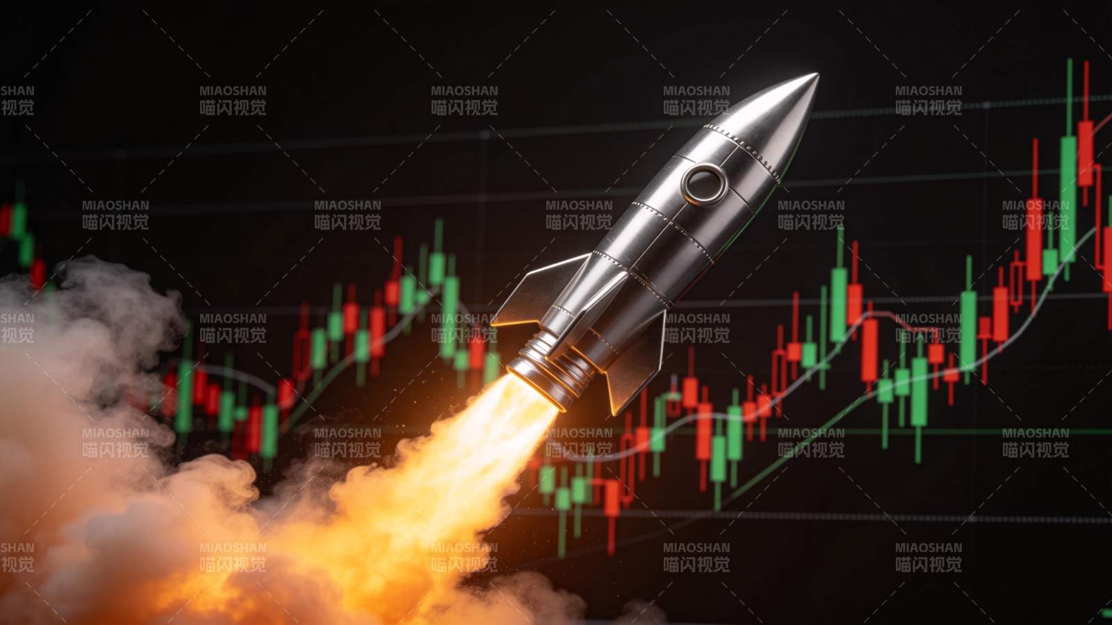 火箭升空 股市腾飞图片