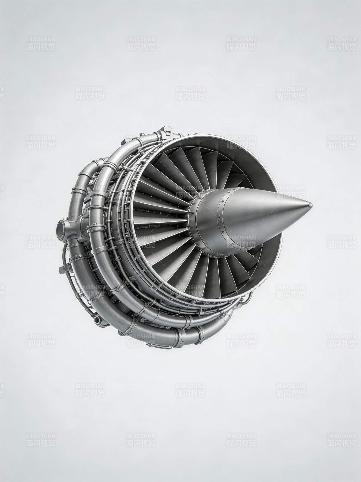 涡轮发动机特写图片