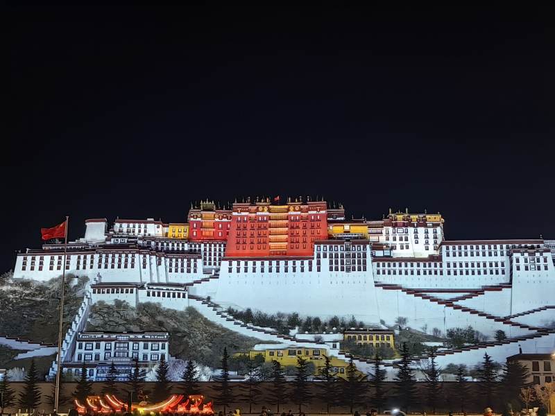 夜耀布达拉宫图片