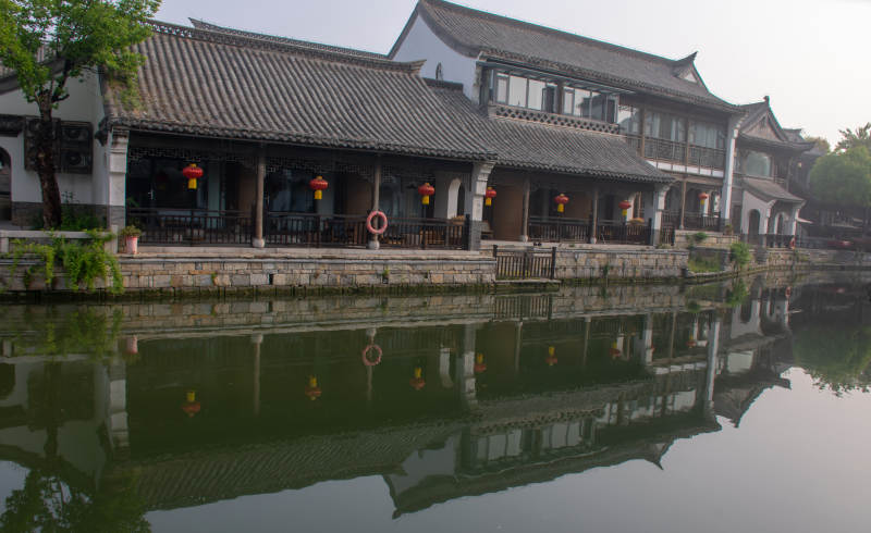 水乡古建 倒影如画图片