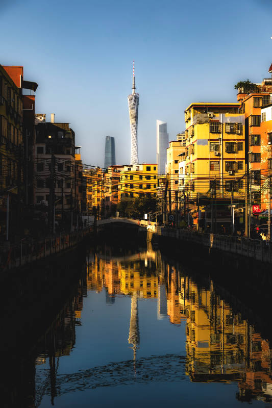 广州塔映水巷 老城新景交融图片