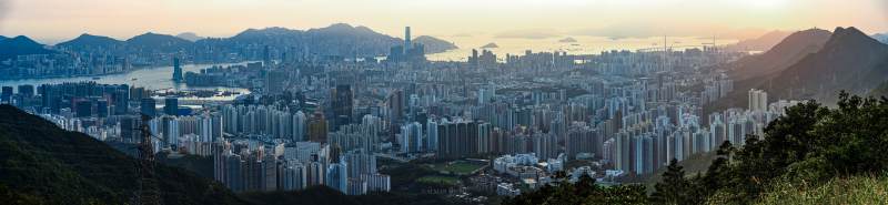 香港全景 山城海韵夕照美图片