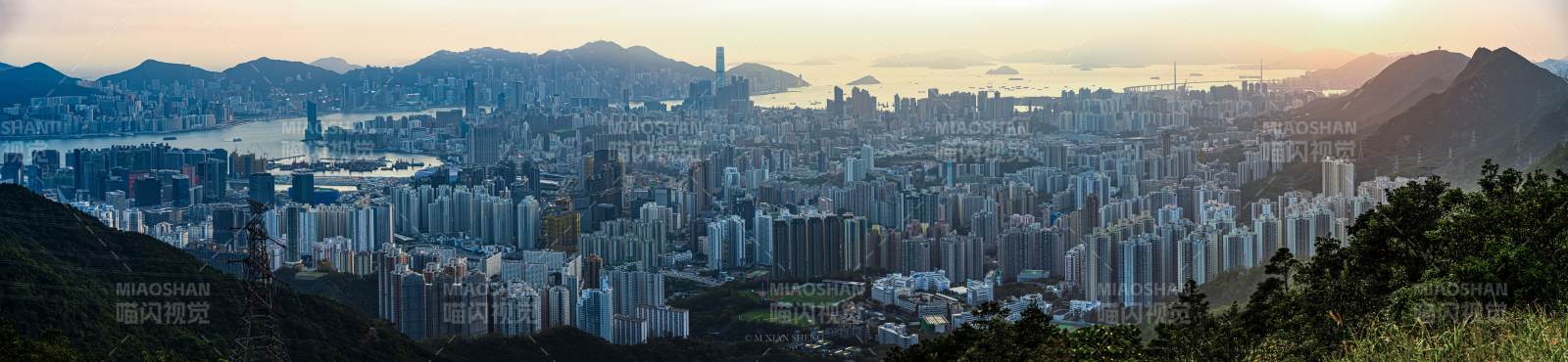 香港全景 山城海韵夕照美图片