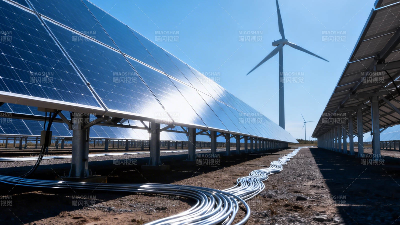 风光互补 绿色能源未来图片