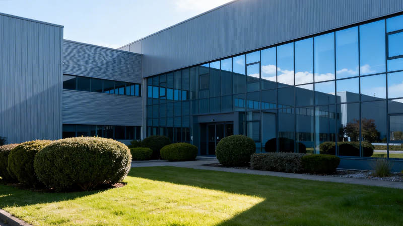 现代玻璃幕墙办公楼外观图片