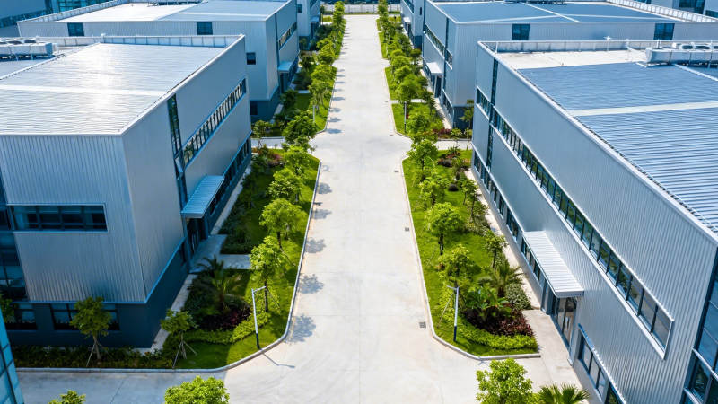 现代工业园航拍图图片