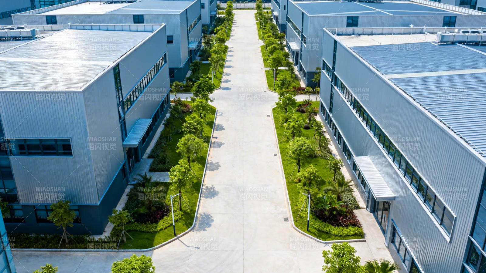 现代工业园航拍图图片