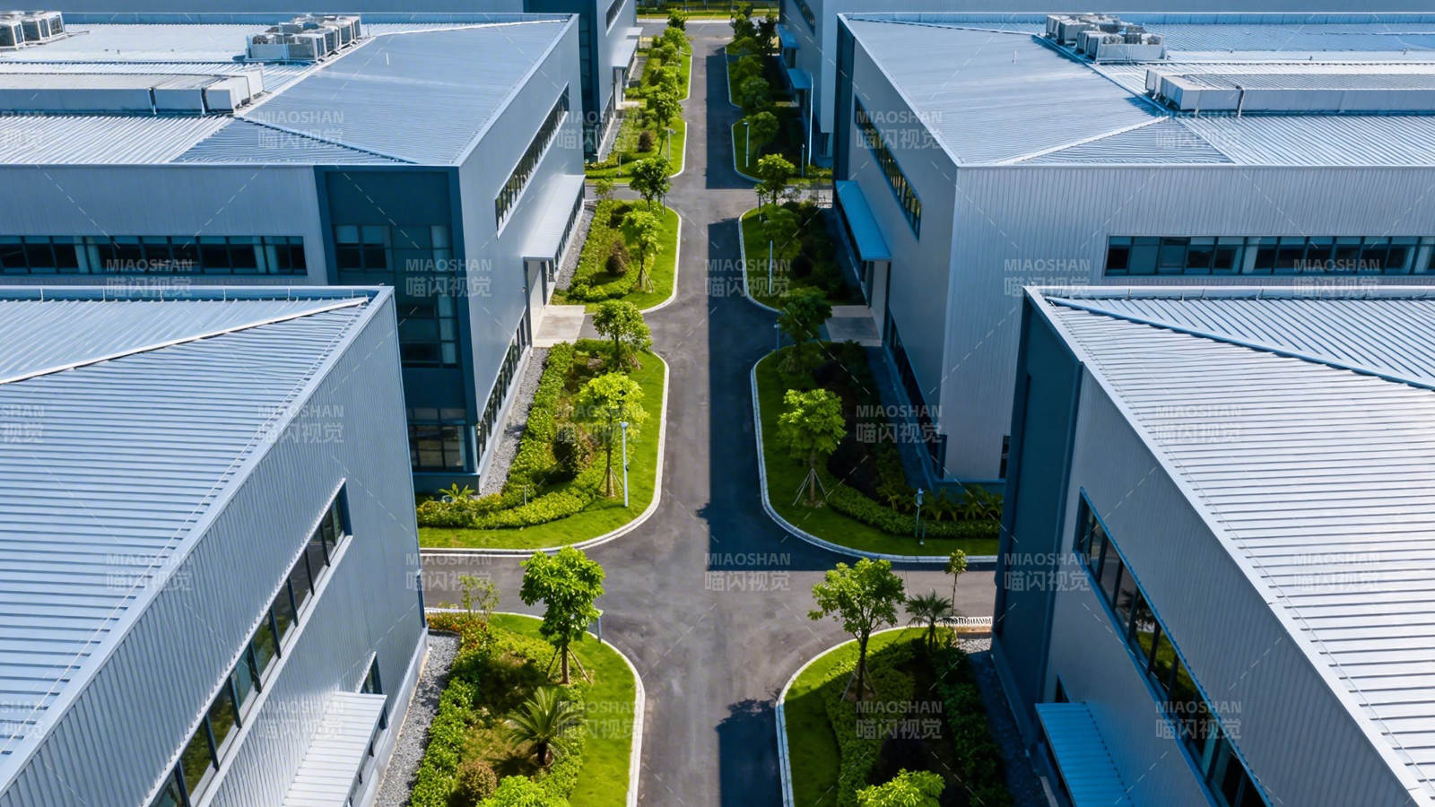 现代工业园鸟瞰图图片