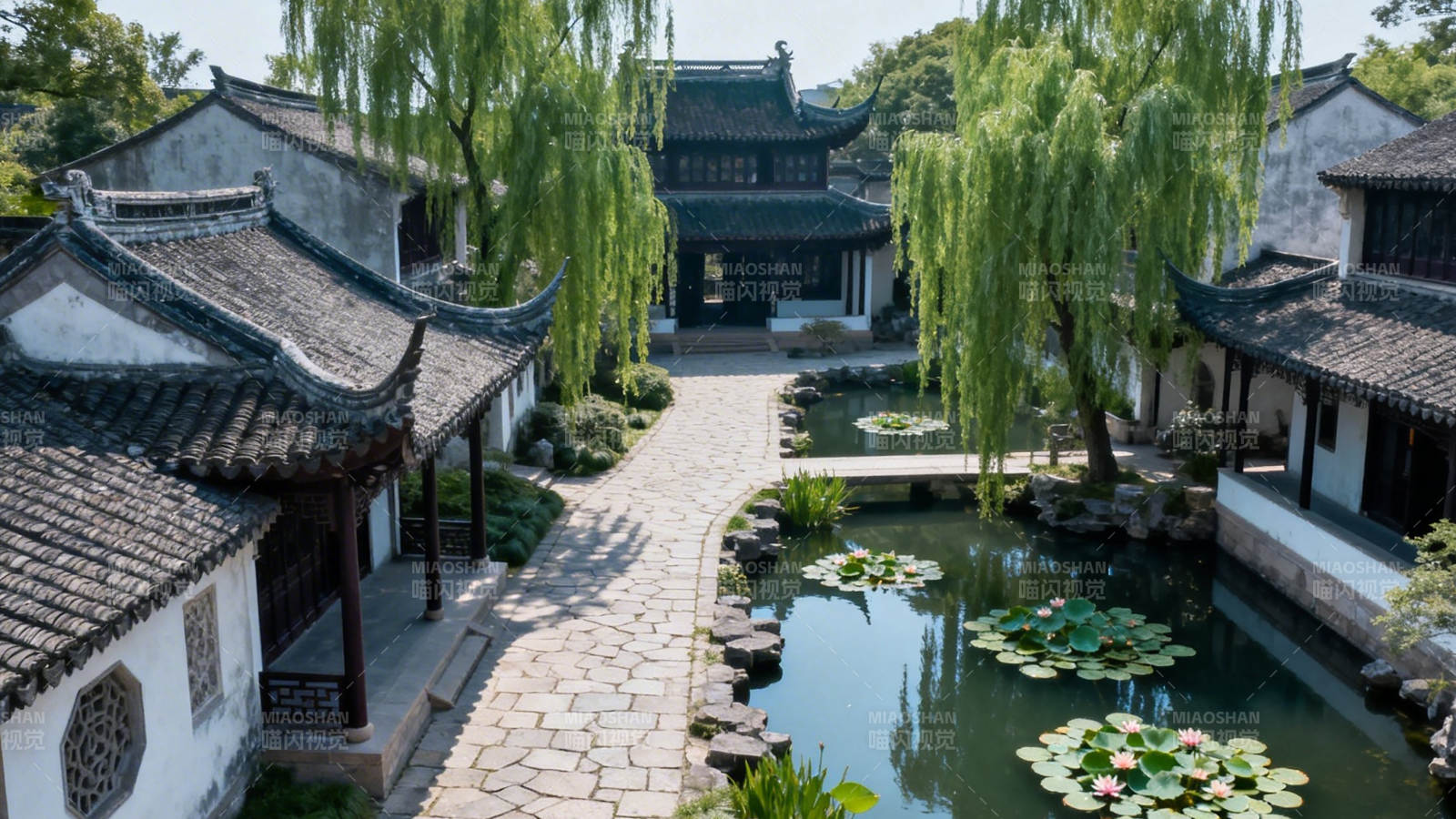 古典园林水景庭院图片