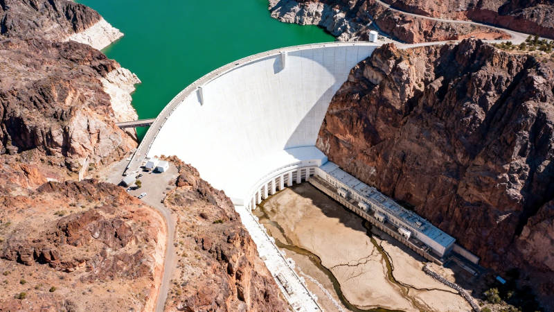 胡佛水坝俯瞰图图片