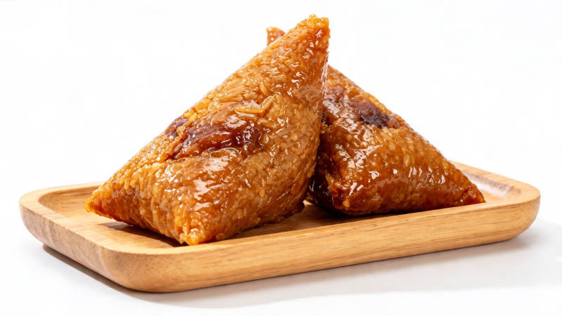 粽香诱人 三角糯米粽图片