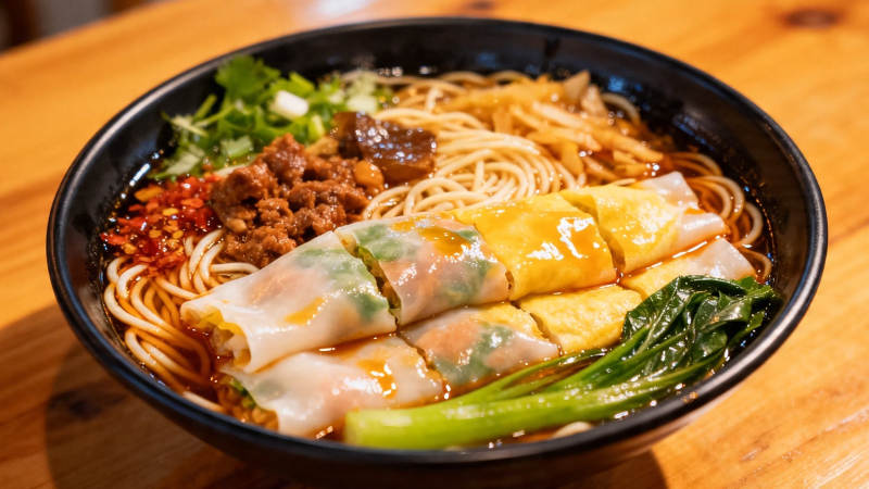 肠粉牛肉面 鲜香诱人图片