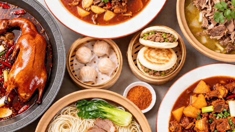 中华美食盛宴 色香味俱全图片