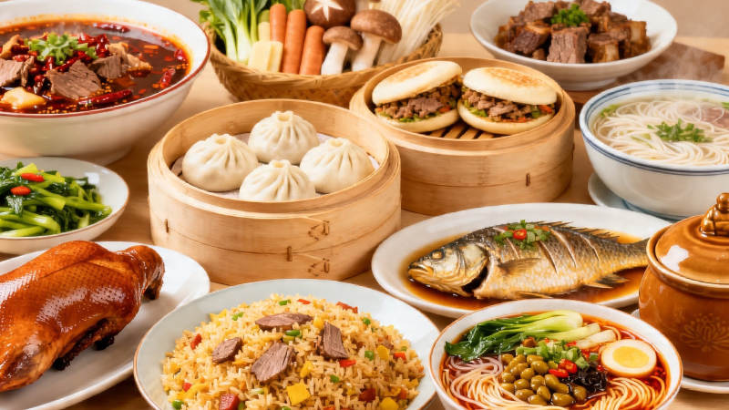 中华美食盛宴 色香味俱全图片