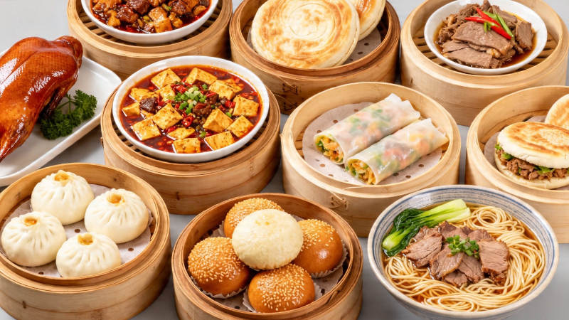 中式美食盛宴 琳琅满目图片