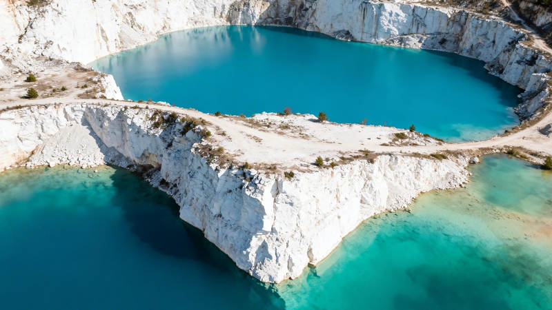 白崖碧湖 天然奇观图片