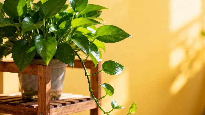 绿萝垂蔓 暖阳映墙图片