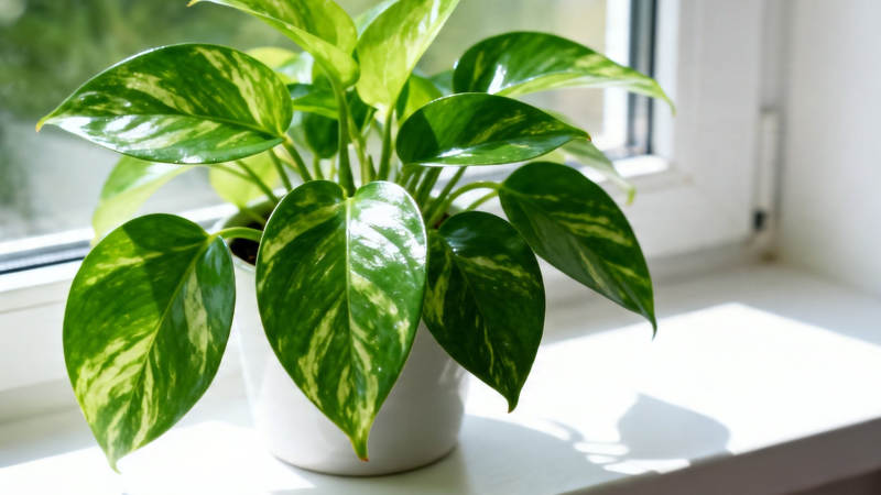 窗台绿植生机盎然图片