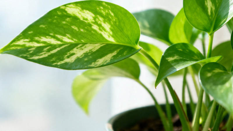 绿萝叶影斑驳 生机盎然图片