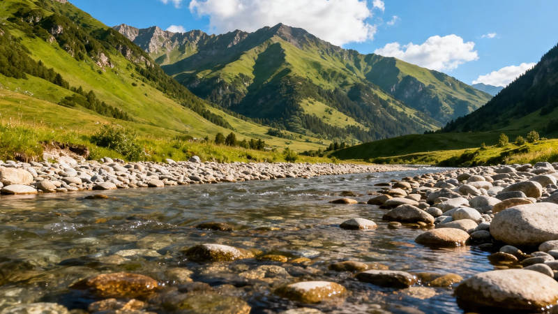 山涧清流 石径通幽谷图片