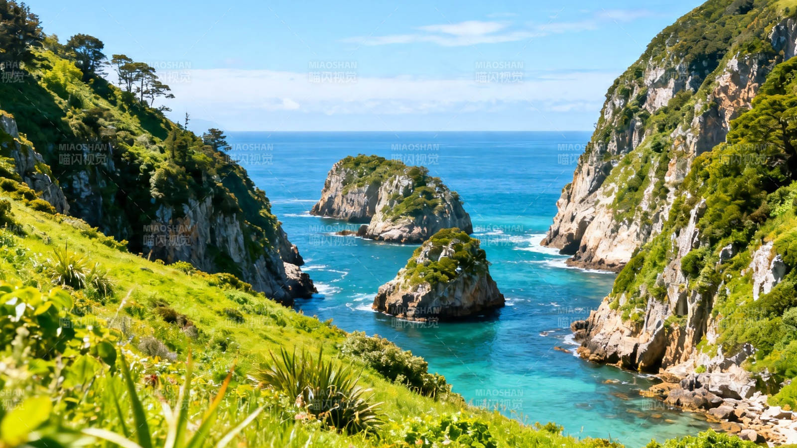 碧海青山 峡湾如画图片