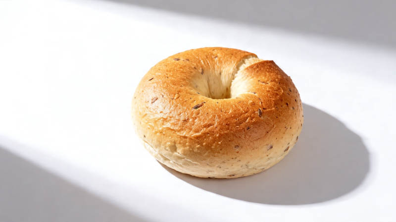 阳光下的芝麻贝果图片