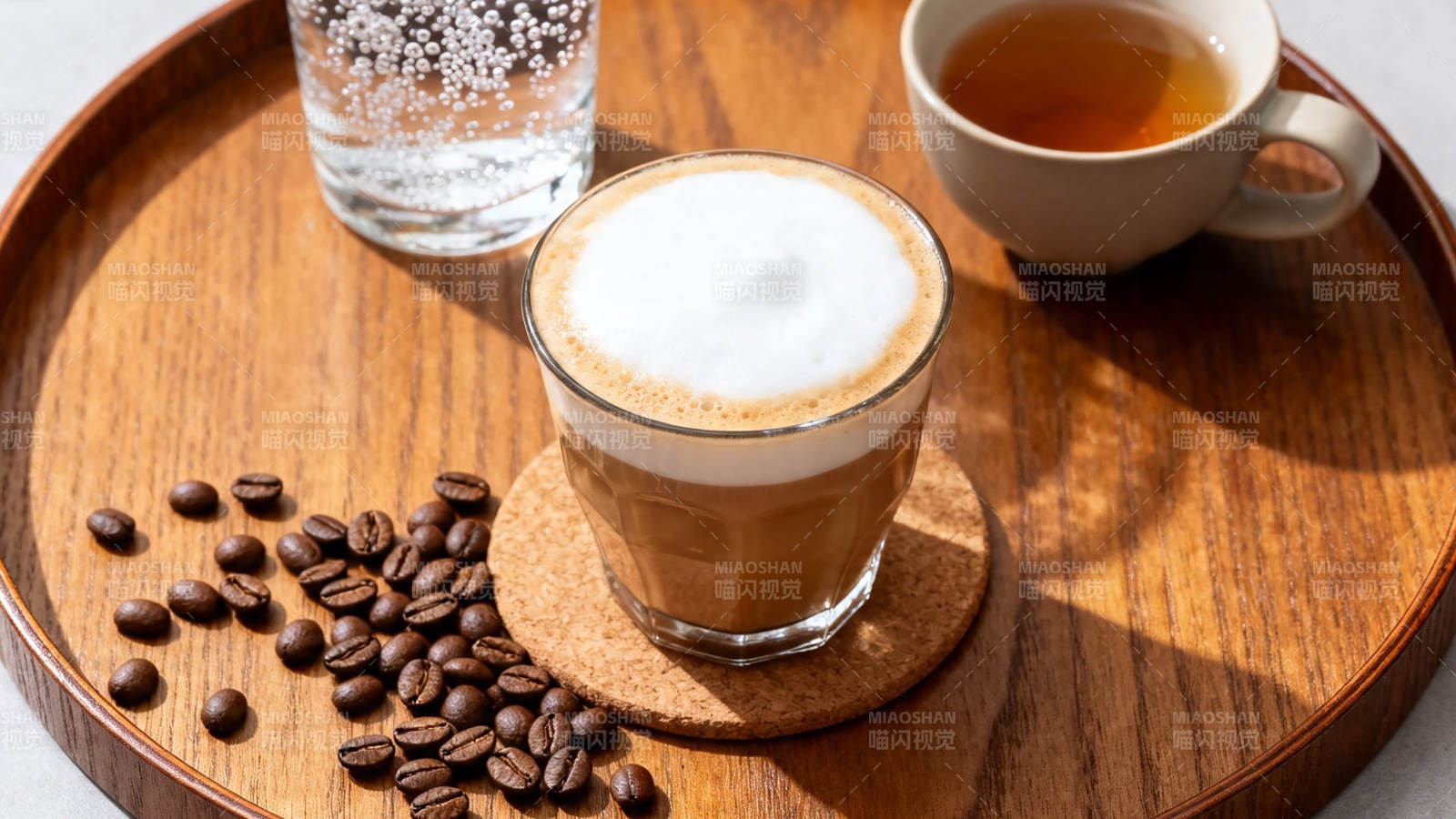 咖啡茶香伴豆香图片