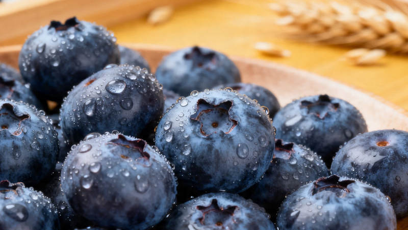 蓝莓水珠 清新诱人图片