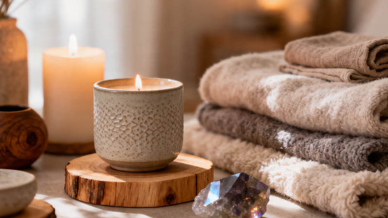 烛光毛巾 温馨疗愈时光图片