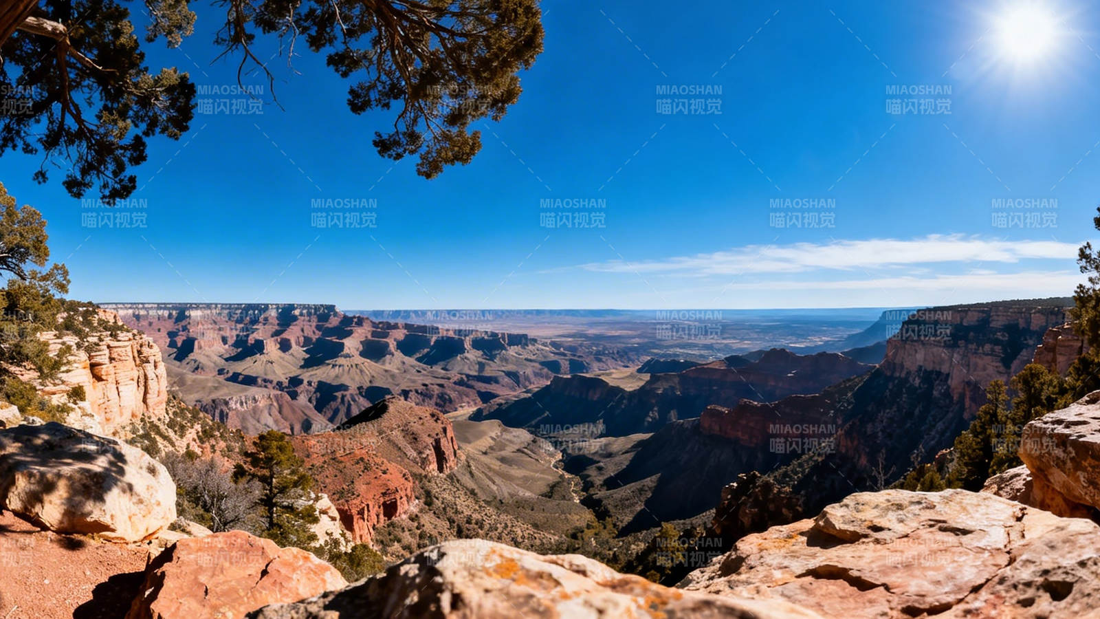 大峡谷晴空万里壮景图片