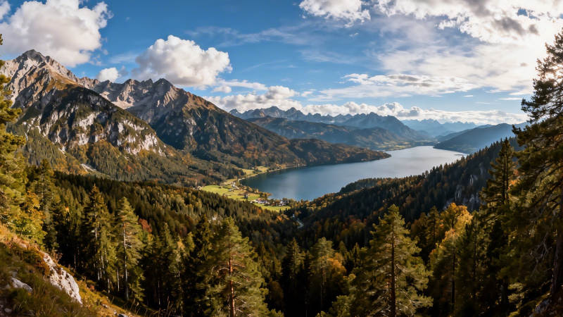 湖光山色 秋色宜人图片
