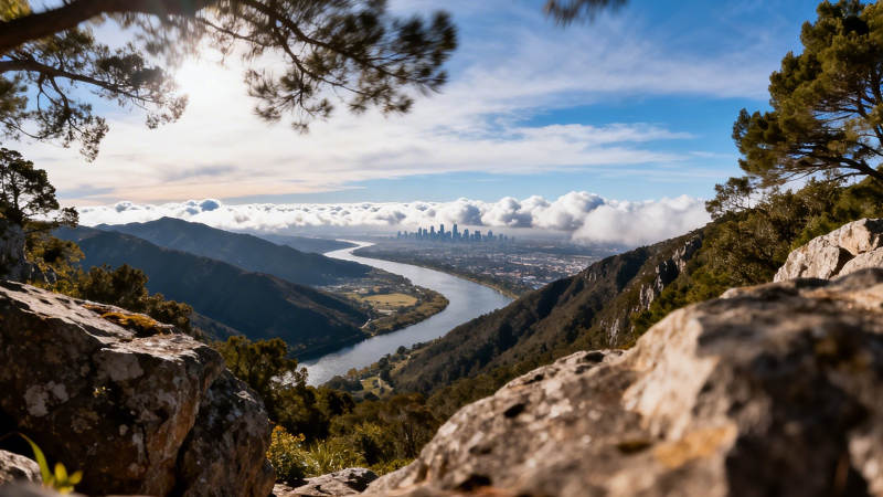 山河云海 城隐雾中图片
